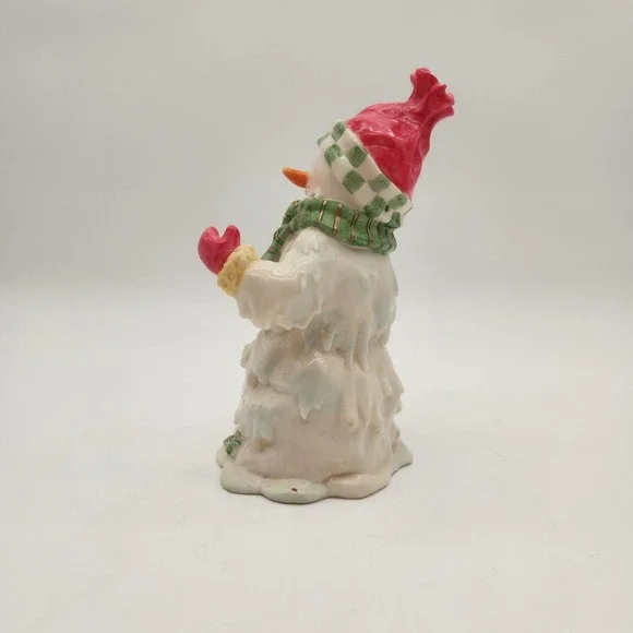 Vintage K's Collection Resin Snowman With Peace Sign Christmas Rare Holiday - Picture 7 of 9